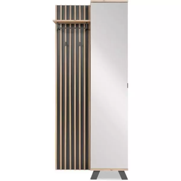 Vestiaire 1 porte 80x37x189,6 cm décor chene - MEDAN