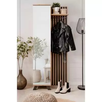 Vestiaire avec miroir MEDAN 42A - Anthracite / Chene artisan • 80 x 190 x 37 cm