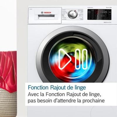 Lave-linge hublot BOSCH SER4 WAN24228FR - 8 kg - Induction - Vapeur - Blanc