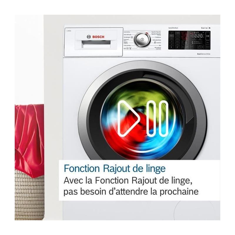 Lave-linge hublot BOSCH SER4 WAN24228FR - 8 kg - Induction - Vapeur - Blanc