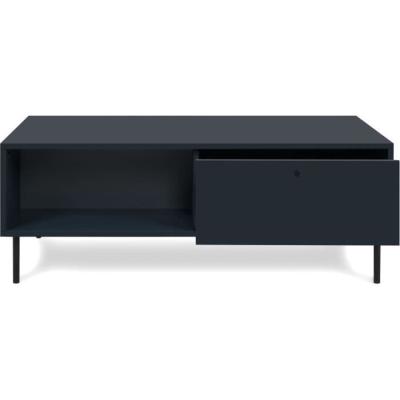 Table basse CARACAS 55A: Bleu marine - 2 tiroirs, 2 niches - 110 x 40 x 60 cm