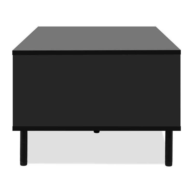 Table basse moderne MONZA 55A - Noir / Chene artisan - Livraison compacte