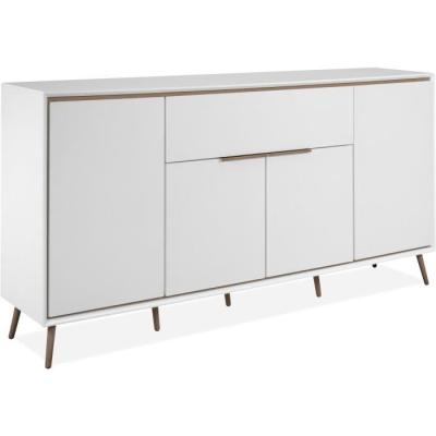 Buffet ARONA 51B - Blanc/Chene artisan - Spacieux et élégant