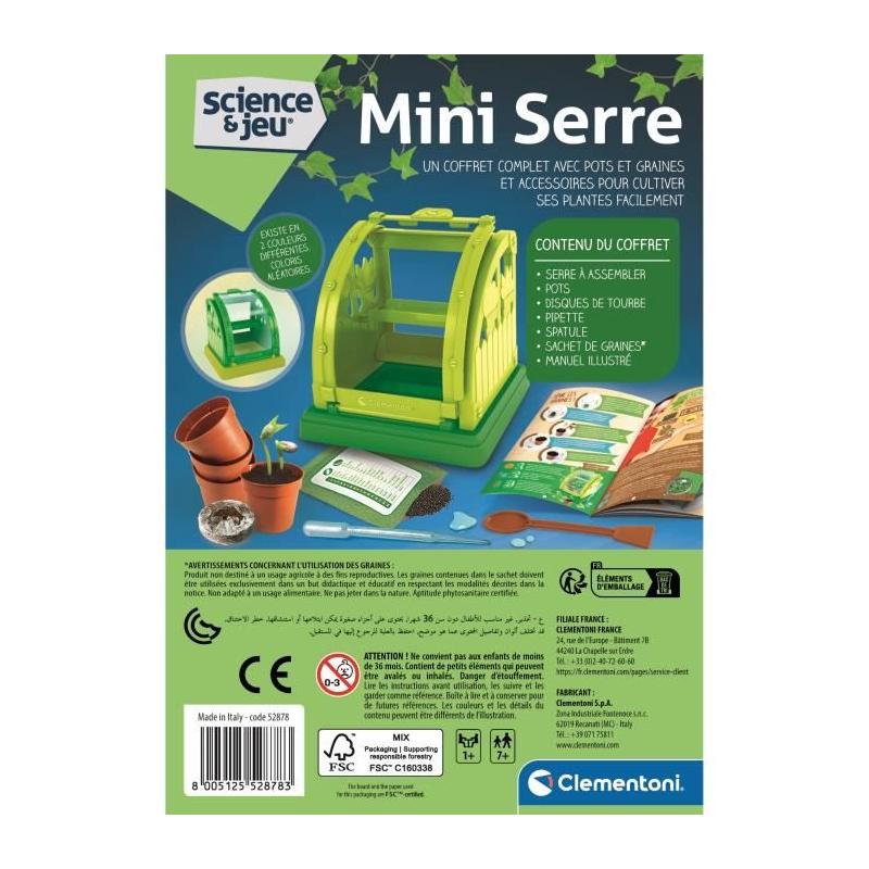 Mini Serre botanique CLEMENTONI - Dimensions compactes 