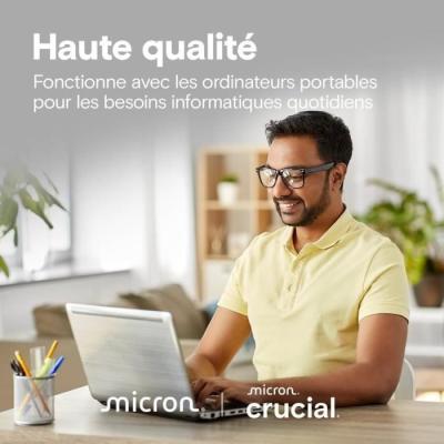 SSD interne CRUCIAL E100 1 To PCIe Gen4 NVMe M.2 - Jusqu'à 5000 Mo/s