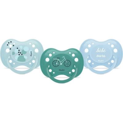 Lot de 3 Sucettes Anatomiques Jour +18 mois pour Bébé Ours