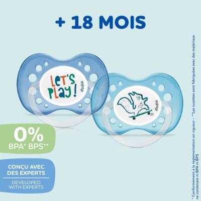 Sucettes Anatomiques DODIE +18 Mois sans BPA -Lot de 3