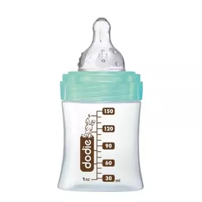 Dodie - Biberon Initiation+ Verre 150ml: Vert Oiseaux