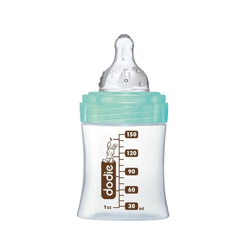 Dodie - Biberon Initiation+ Verre 150ml: Vert Oiseaux