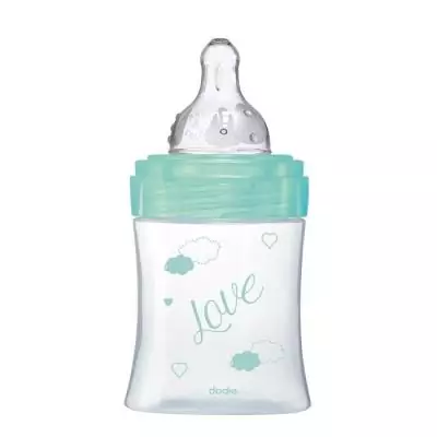 Dodie - Biberon Initiation+ Verre 150ml: Vert Oiseaux