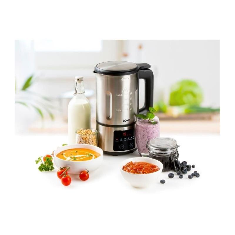 Blender chauffant DOMO 1,2L Inox - 6 programmes