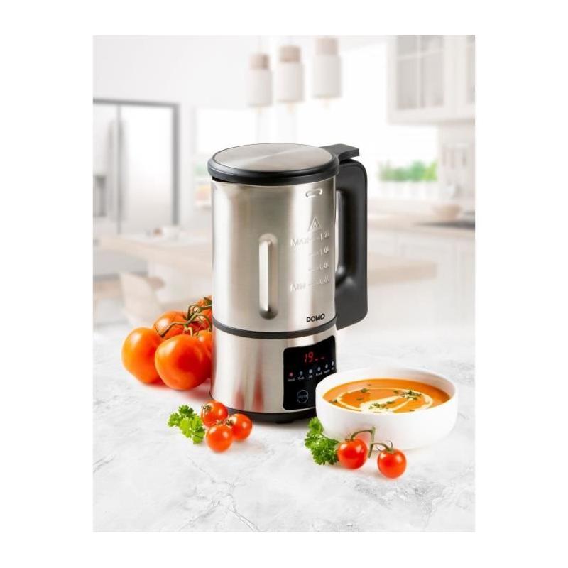 Blender chauffant DOMO 1,2L Inox - 6 programmes