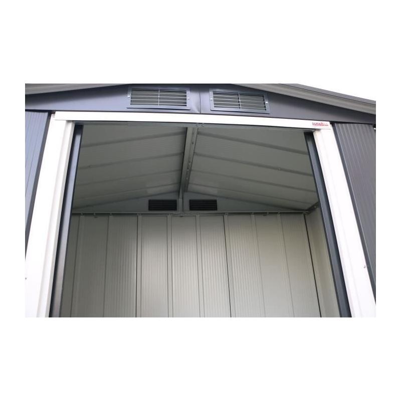 Abri de jardin métal Duramax - 2,47 m² - Anthracite