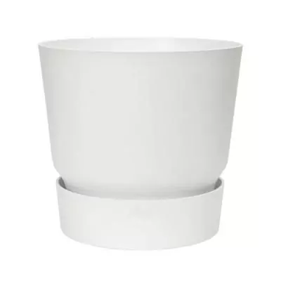 Pot de fleurs ELHO Greenville 30 - Ø 29,5 x H 27,8 cm - Blanc