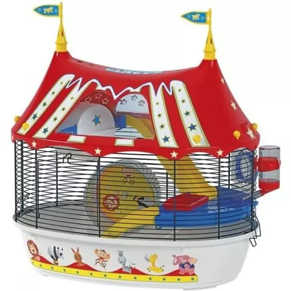 Cage Pour hamster Circus Fun 49,5*34*42,5 cm - Rouge - FERPLAST
