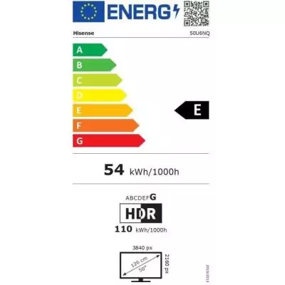TV ULED 50'' HISENSE 50U6NQ - MiniLED 4K UHD - Dolby Vision