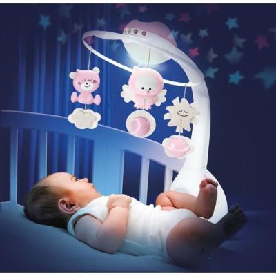 Mobile musical et projecteur - INFANTINO - Douce Nuit 3-en-1 - Rose - Compact dimensions: 42x31x13 cm