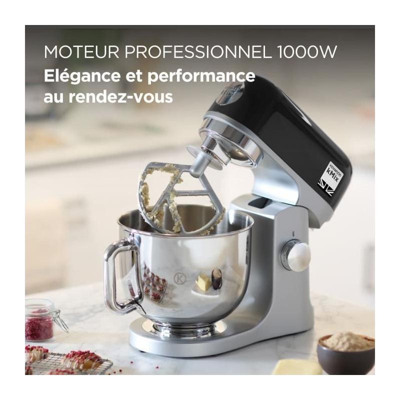 Robot Pâtissier Kenwood KMIX750BK 5L - 6 Vitesses - 3 Accessoires - Noir