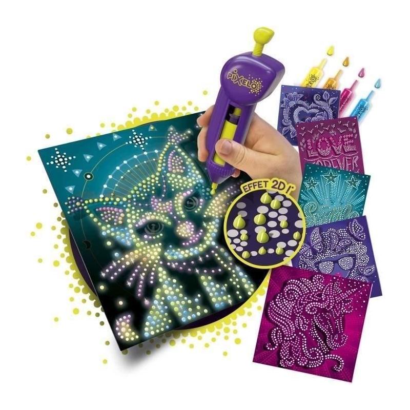 Coloriage lumineux et fun: Jeu de coloriage - LANSAY - 20285 - Pixelo Phospho 2D