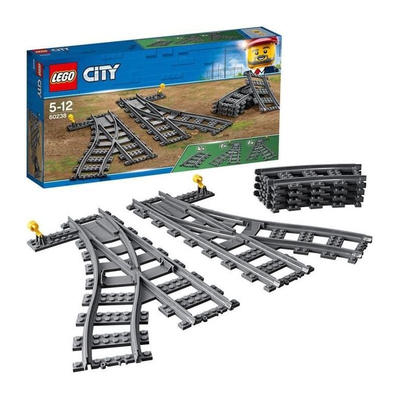 LEGO City 60238 Les Aiguillages - Construction ludique, dimensions compactes