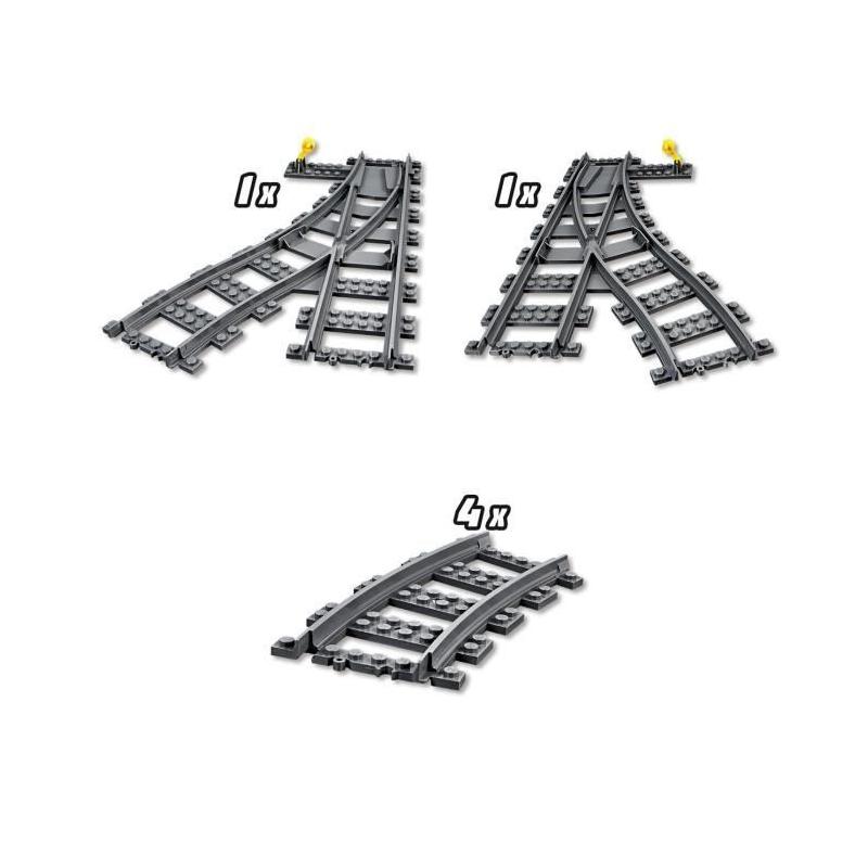 LEGO City 60238 Les Aiguillages - Construction ludique, dimensions compactes