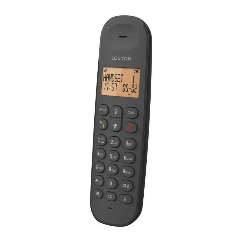 Téléphone sans fil LOGICOM DECT ILOA 155T - Noir - Avec répondeur