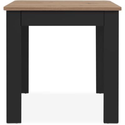 Table OSLO - Rectangulaire - 4 personnes - Noir / Chene artisan