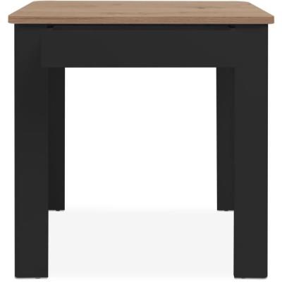 Table OSLO - Rectangulaire - 4 personnes - Noir / Chene artisan