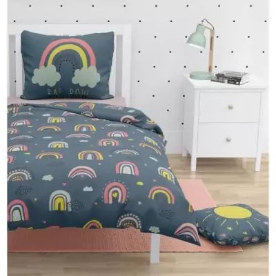 Parure de couette ROUPILLON Rainbow - 100% Coton - 2 Pcs