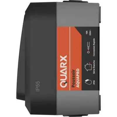 Prise étanche Poussoir QUARX Aqua Pro Extérieur - 250V, 10A, IP55 Prise étanche Poussoir QUARX Aqua Pro Extérieur - 250V, 10A, IP55