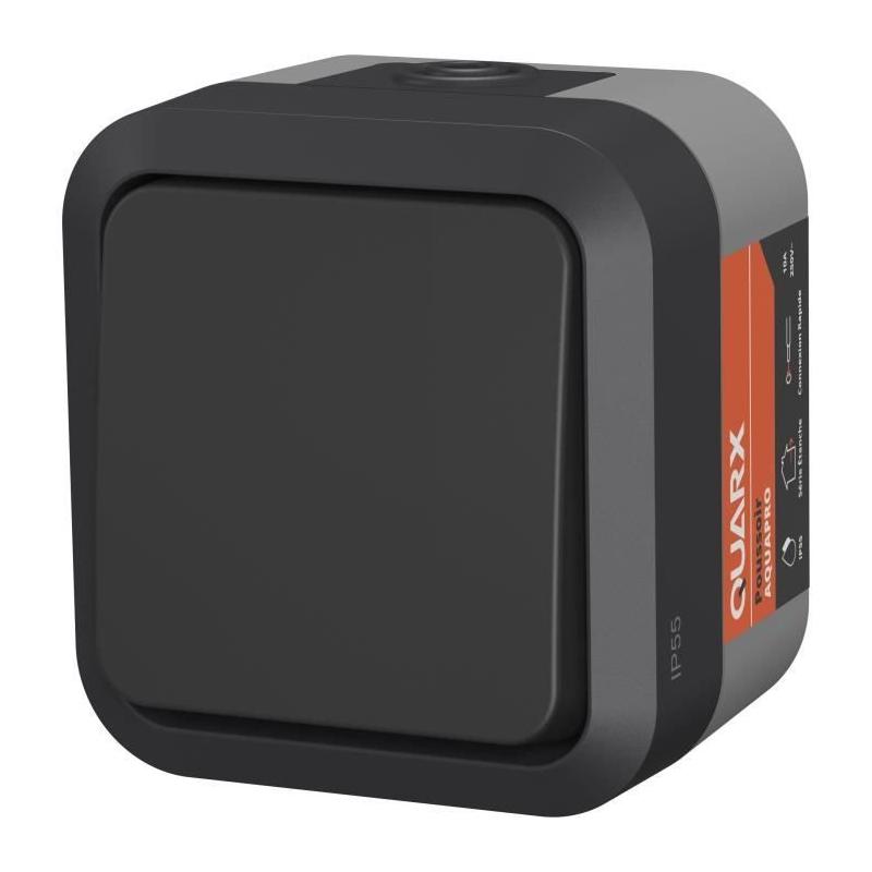 Prise étanche Poussoir QUARX Aqua Pro Extérieur - 250V, 10A, IP55
