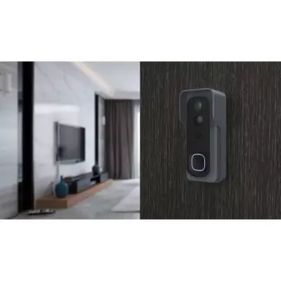 Kit Sonnette connectée + carillon LINK2HOME - Wi-Fi, audio bidirectionnel