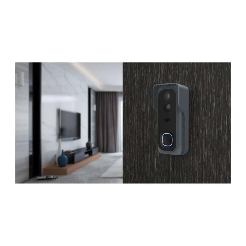 Kit Sonnette connectée + carillon LINK2HOME - Wi-Fi, audio bidirectionnel