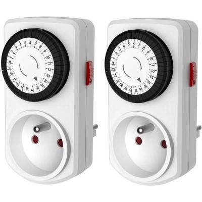 Mini programmateur mécanique journalier GAO - 3680 W - 48 programmes - Blanc