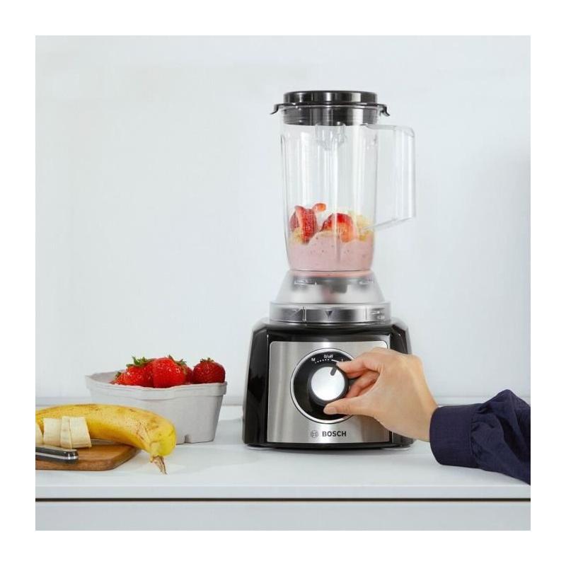 Robot multifonctions Bosch MCM3501M: polyvalence en noir et inox