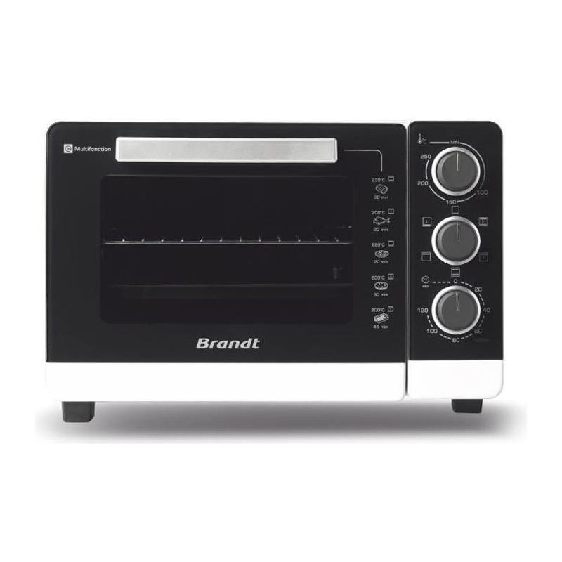 Four Compact BRANDT FC265MWST - 26L - Multifonctions - Blanc et noir