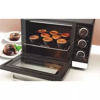 Four Compact BRANDT FC265MWST - 26L - Multifonctions - Blanc et noir