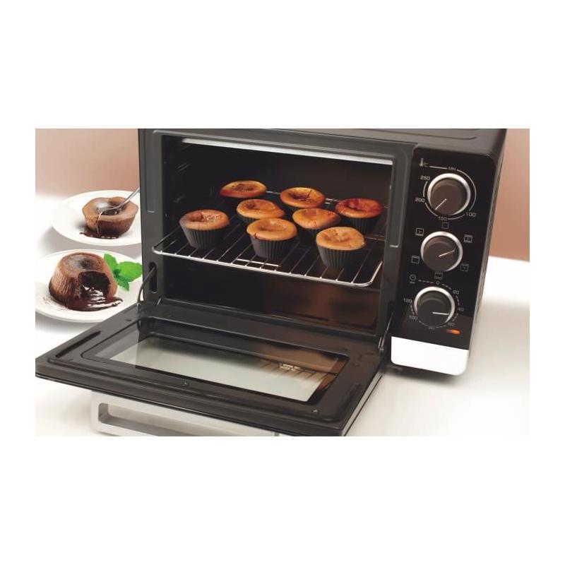 Four Compact BRANDT FC265MWST - 26L - Multifonctions - Blanc et noir