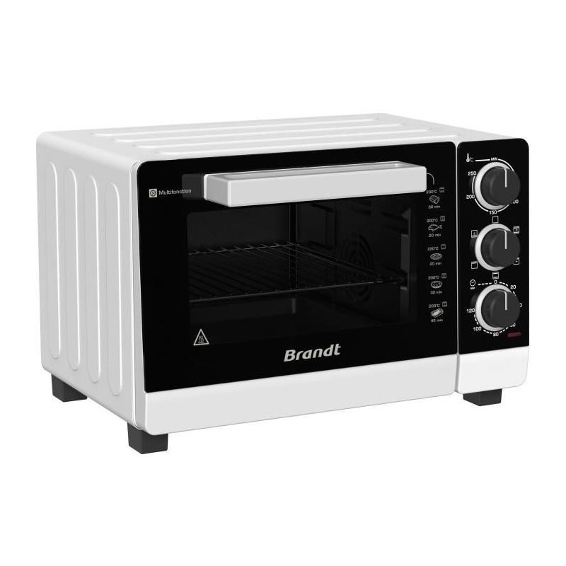 Four Compact BRANDT FC265MWST - 26L - Multifonctions - Blanc et noir