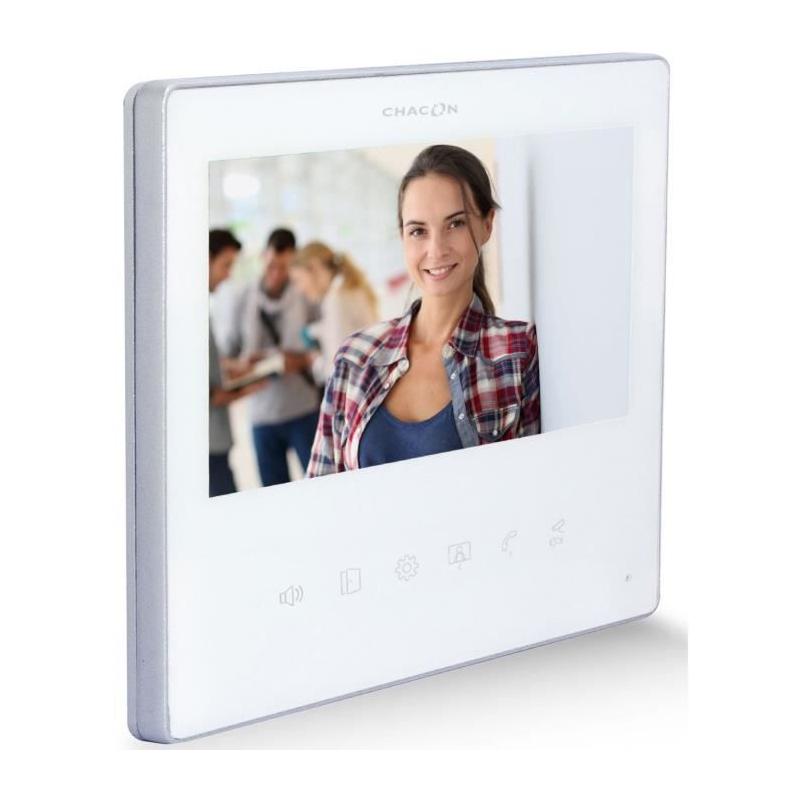 Videophone CHACON Ultra Slim 2 fils - 7" Blanc