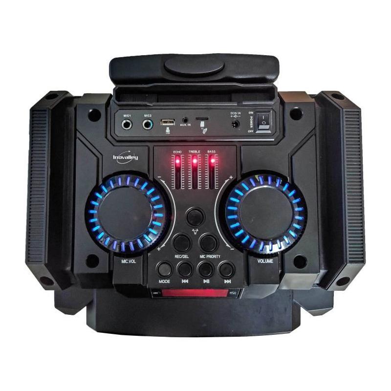 Enceinte Nomade Karaoke Trolley 800W - Bluetooth - 95x34x31 cm