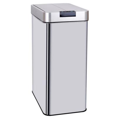 Poubelle automatique SILVERLAKE - 70L - Inox avec cerclage