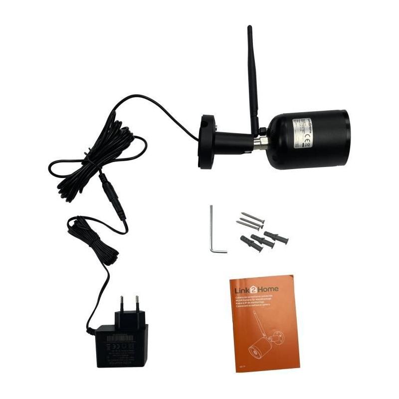 Caméra WiFi LINK2HOME 1080P HD - Vision nocturne et détection mouvement