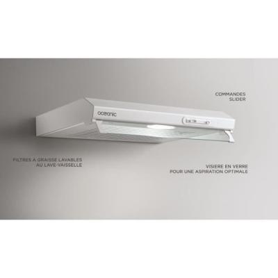 Hotte casquette OCEANIC OCEAHT205W - 60 cm compact et performant