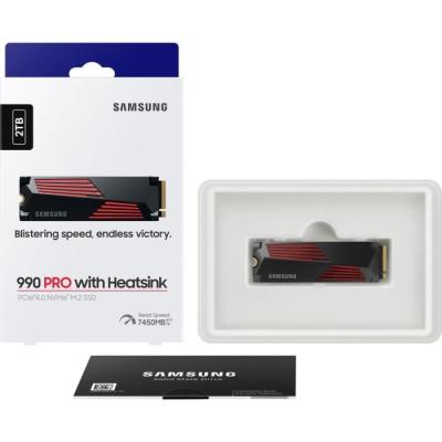 SSD Samsung 990 PRO 2 To avec dissipateur - Performances ultimes