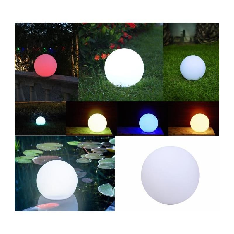 Boule lumineuse solaire LED 30cm - LUMISKY - Multicolore - Extérieur