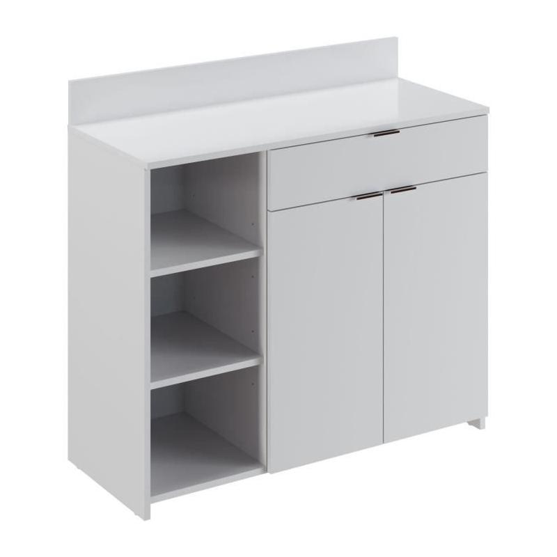 Buffet Cuisine Moderne Blanc - L 100 x P 42 x H 95 cm
