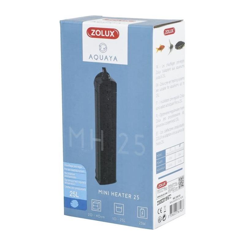 Chauffage pré-réglé 23W pour aquarium 10-25L - Zolux compact & performant