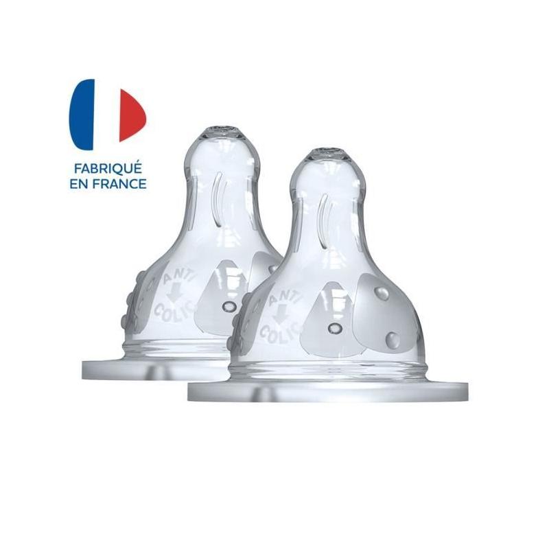 Biberon Dodie Initiation+ Anti-Coliques 3 Vitesses - Lot de 2 Tétines