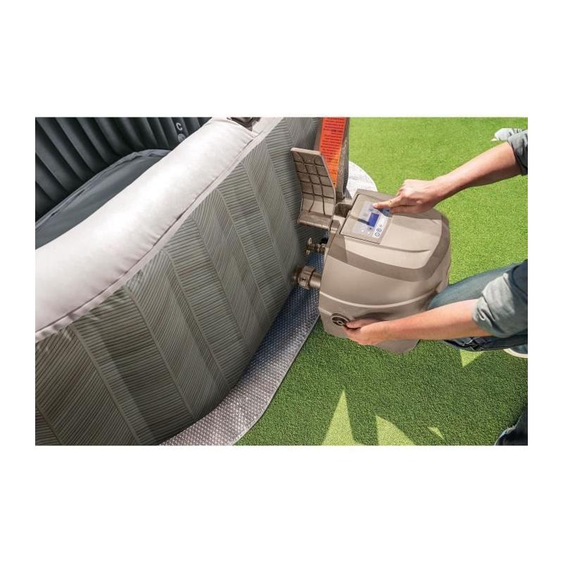 Spa gonflable INTEX Chevron 4 places - Carré 173 x 173 x 71 cm
